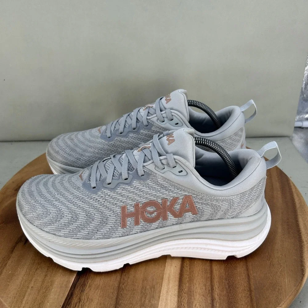 Hoka Gaviota 5 Wide Harbor Mist Rose Gold Running Shoes Cushion Womens Size 11 D